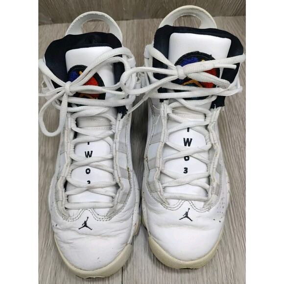 Jordan 6 Ring Kid shoes Sneakers Size 4Y ('91 '92 '93) Youth White Nike - Picture 3 of 9